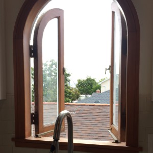 utterly charming window above the kitchen sink