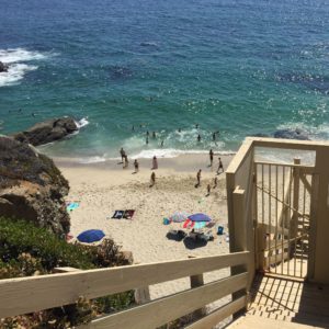 private staircase to Table Rock Beach