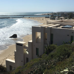 striking beachfront modern home
